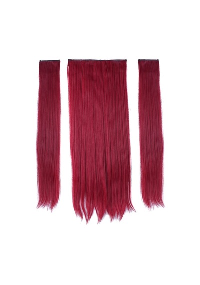 Fiber Sentetik Düz Yarım Ay + 2 Yan Çıt Çıt / Kızıl - Zmff-462994 Renkli