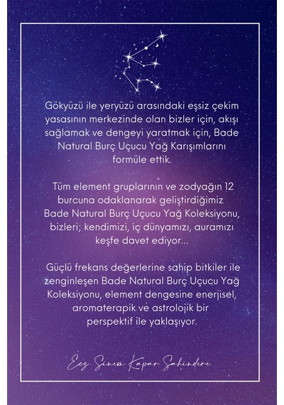Bade Natural Kova Burcu Aromaterapi Karışımı 10 ML