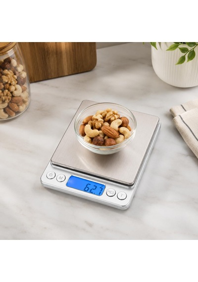 Tr Dijital Mutfak Terazisi 3 Kg, 0.1 Gr Hassas Tartım, Paslanmaz Çelik Yüzeyli, Lcd Ekranlı, Dara Fonksiyonlu Hassas Diğer