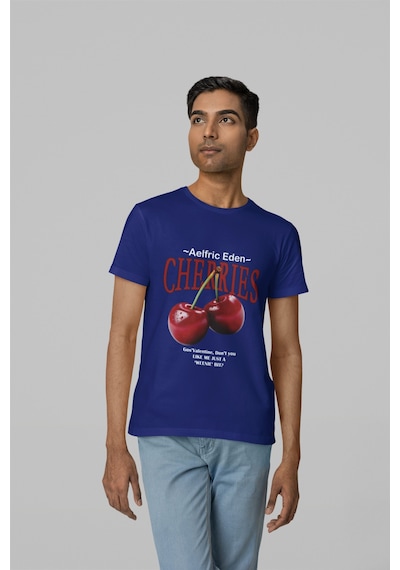 Unisex Erkek/kadın Cherrıes Özel Baskılı Oversize Pamuklu Bisikle Lacivert Unisex Erkek/kadın Cherrıes Özel Baskılı Oversize Pamuklu Bisikle Lacivert