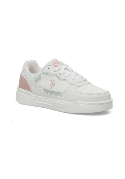 U.s. Polo Assn. Hood 5fx Beyaz Kadın Sneaker Beyaz-pudra Beyaz - Pudra