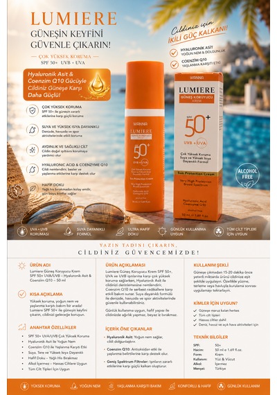 Wanna Lumiere Koruyucu Güneş Kremi SPF50+ 50 ML