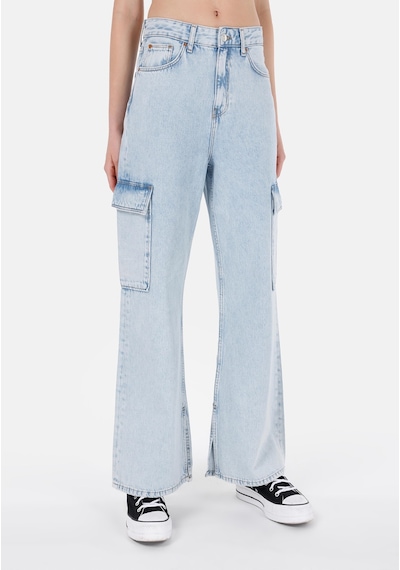 Colin's Colins Cargo Fit Yüksel Bel Daralan Paça Kadın Mavi Jean Pantolon Cl1069983 Q1.v1 Dn00214 Denim