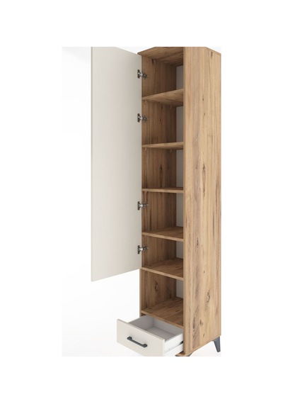 Hyperion Dolap 6 Raflı Tek Çekmeceli Tek Kapaklı 44x44x221 Çam-aytaşı Atlas Çam