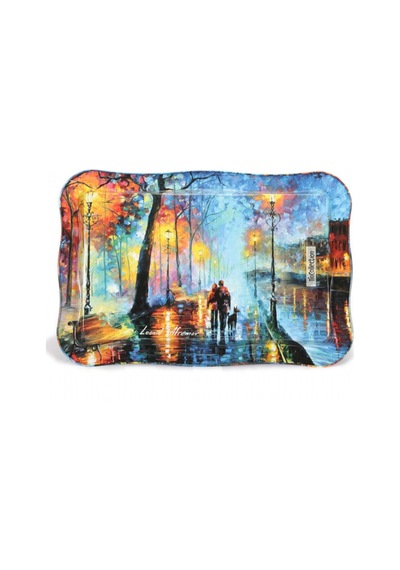 Ef165-04 Afremov Venice Desenli Dikdörtgen Tepsi 24x36 Cm Desenli