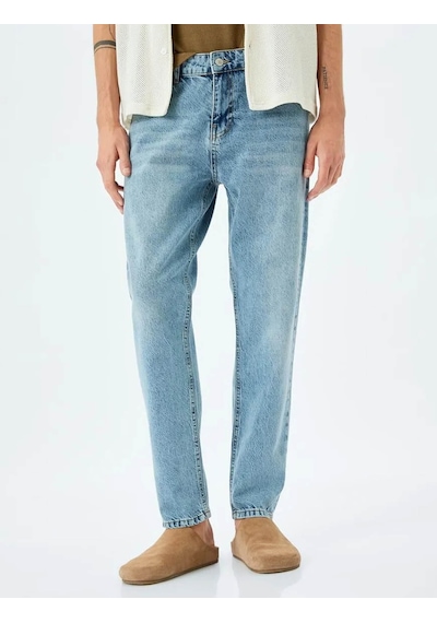 Koton Tapered Fit Joe Açık İndigo Erkek Jean Pantolon 5sam40023nd Açık İndigo