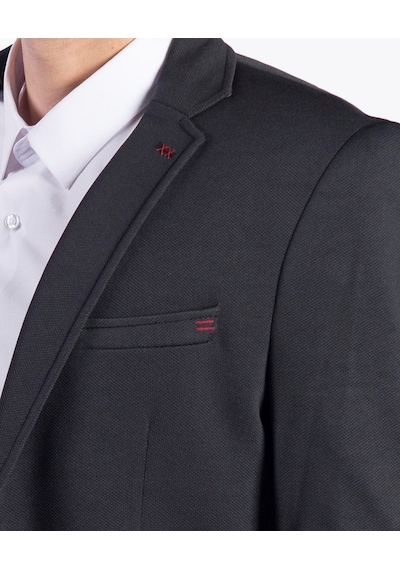 Sposo 5108 Dar Kalıp Yarım Astarlı Siyah Erkek Blazer Ceket Siyah