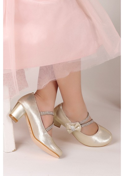 Kiko Kids 750 Günlük Kız Çocuk 4 Cm Topuklu Babet Ayakkabı 001