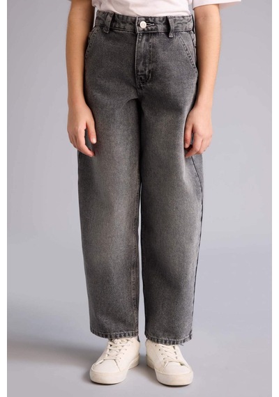 Defacto Baggy Fıt Gri Kız Çocuk Jean Pantolon G4653a8/nm55 Gri