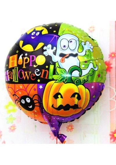 Mey İthalat Halloween Örümcekli Kabaklı Folyo Balon 18 İnç "