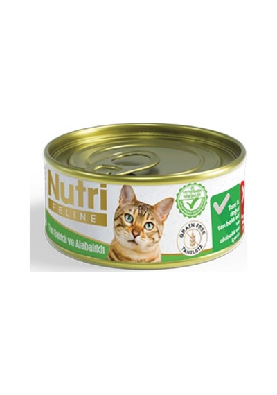 Nutri Feline Ton ve Alabalıklı Tahılsız Konserve Yetişkin Kedi Maması 85 G