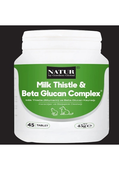 Milk Thistle & Beta Glucan Kedi Köpek İçin Karaciğer Detoks Ve Bağışıklık Tableti 45 Adet