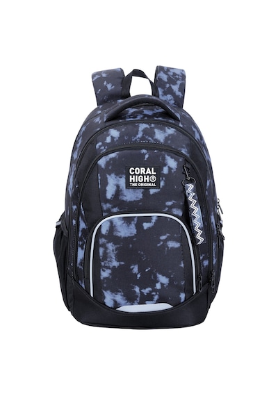 Coral High Lacivert Eskitme Desenli Okul Sırt Çantası 24456 Koyu Yeşil