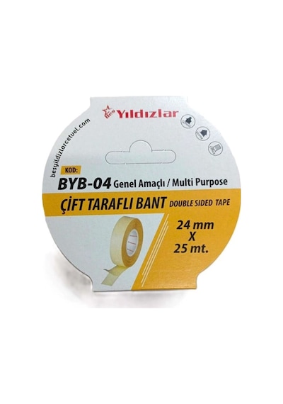 Yıldızlar Çift Taraflı Bant 24mmx25m - 2 Adet