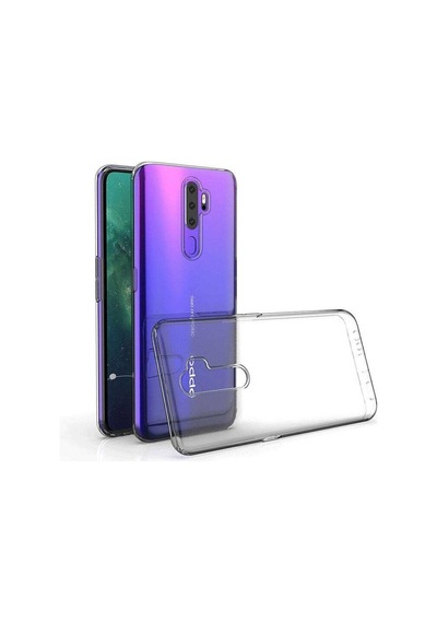 Oppo A9 2020 Kılıf Şeffaf Silikon Hibrit Case Renksiz