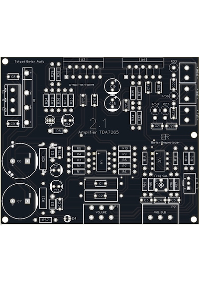 2.1 Kanal 2x25+50 Watt Amfi Devre Kartı - TDA7265