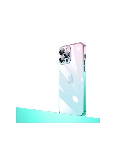 Zore Apple Uyumlu iPhone 13 Pro Max  Parlak Renk Geçişli Kamera Korumalı Senkron Kılıf-p Pembe-mavi