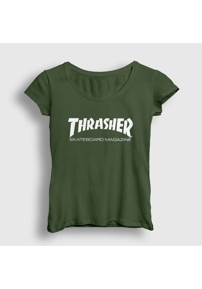 Noıssey Kadın Haki Logo V5 Thrasher T-shirt 279228tt