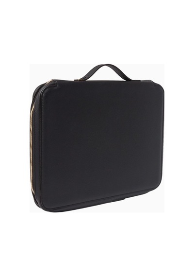 Montroi Montroı 13" Deri Laptop Kılıfı Grained Leather, Şık Ve Koruyucu Tasarım Notebook Çantaları Siyah