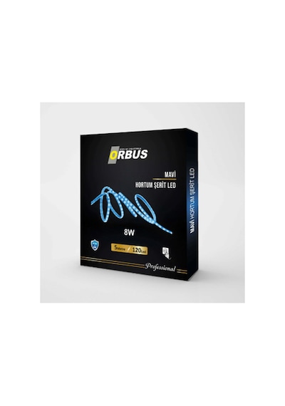 Orbus Hortum Şerit Led Mavi 5m