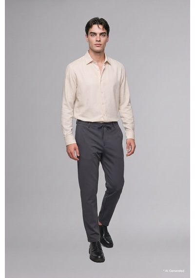 Defacto Regular Fit Polo Yaka Modal Uzun Kollu Gömlek H5254ax26auer105 Ekru-er105