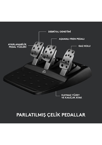 Logitech G923 Ps5. Ps4 Ve Pc Ile Uyumlu Yarış Direksiyonu Ve Ped