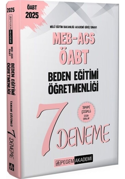 2025 Meb Ags Öabt Beden Eğitimi Öğretmenliği Tamamı Çözümlü 7 Deneme Pegem Yayınları