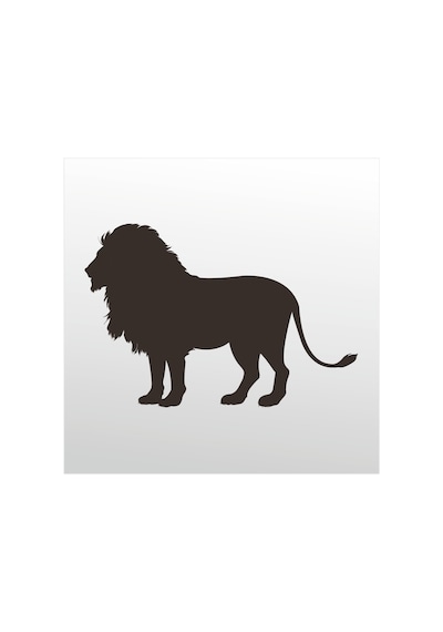 Folyo Sticker Aslan 130cm Uzunluk Siyah