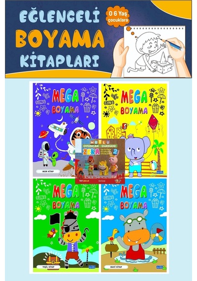 Mega Boyama Seti 4 Kitap