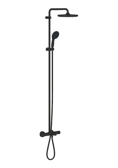 Grohe Tempesta System 250 Duvara Monte Termostatik Bataryalı Duş Sistemi Mat Siyah - 266722431