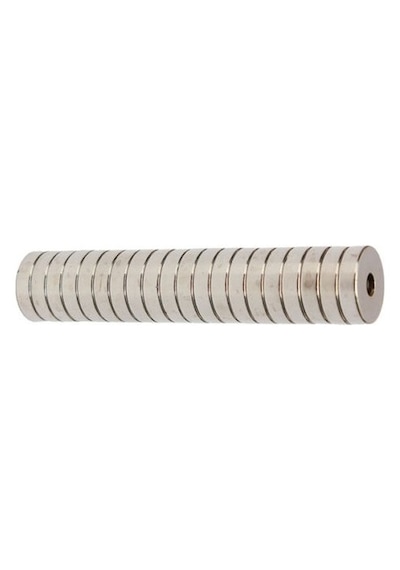 Güçlü Neodyum Mıknatıs Havşa Delikli D15X5 (6 Adet)