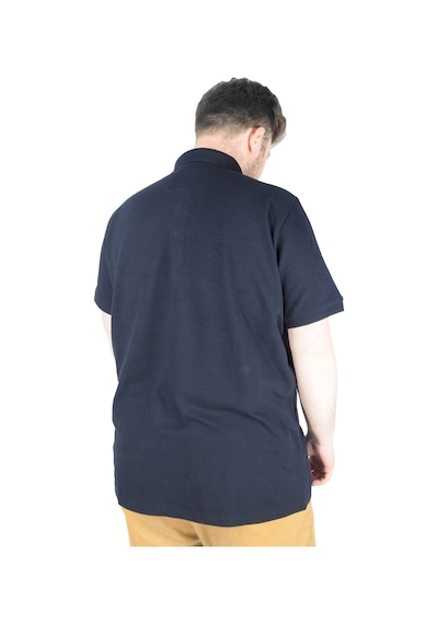 Mode Xl Battal Beden Erkek Tshirt Polo Yaka Nakışlı Klasik Pike 20553 Lacivert 001