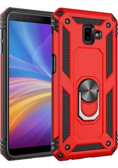 Galaxy J6 Plus Kılıf Zore Vega Kapak Kırmızı