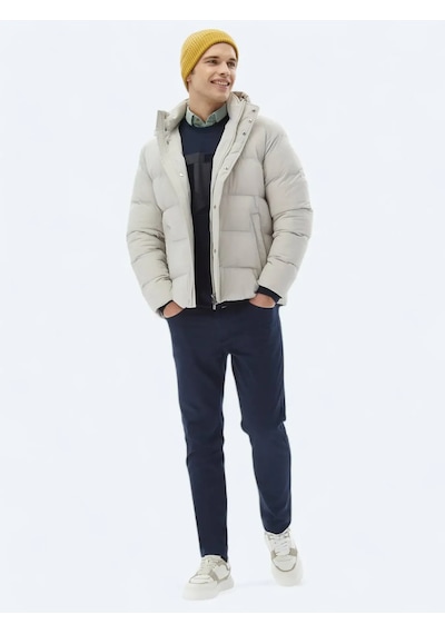 Kip Taş Regular Fit Casual Dokuma Mont Taş