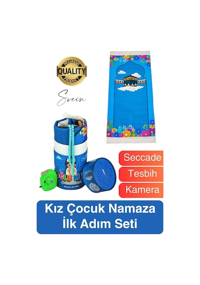 Özel Üretim Erkek Çocuk Namaza İlk Adım Seccade Tesbih Seti Oğlumun Seccadesi Oyun Hazırlık  Standart Standart