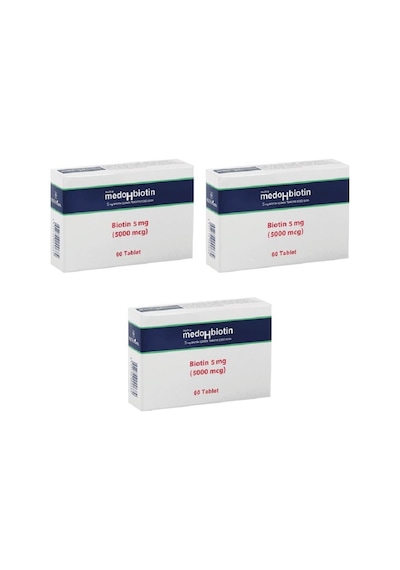 Dermoskin Medohbiotin Medobiotin 5 MG x 60 Tablet x 3 Adet