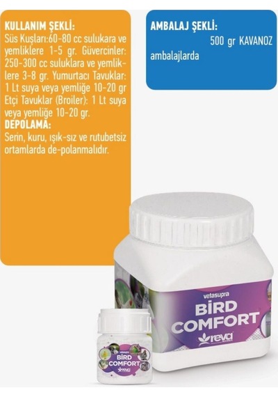 Vetasupra Bird Comfort - Kuşlar İçin Hayvan Yem Katkısı 500 Gr.