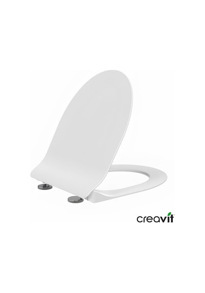 Creavit Ness Kanalsız Beyaz Açık Montaj Asma Klozet Ns322, Creavit Ness Duroplast Yavaş Kapak Kc3403.02 Beyaz
