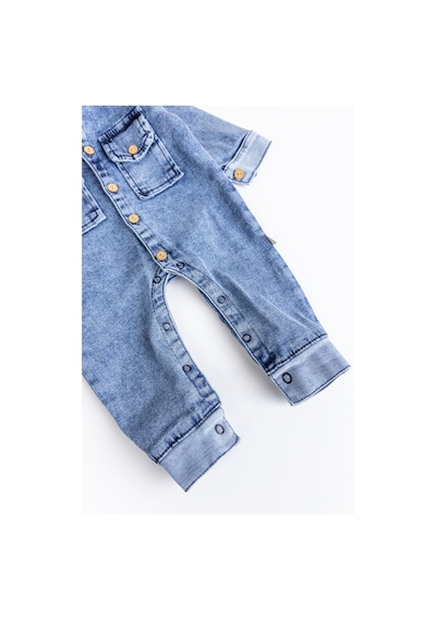 Babymod Esnek Erkek Bebek Kot Tulum 100% Cotton mavi