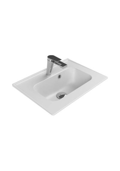 Turkuaz Seramik Cerastyle Blue 50 x 36 CM Etajer Uyumlu Damlalıklı Lavabo