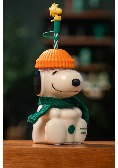 Starbucks Snoopy Peanuts Cam Soğuk İçecek Bardağı 591ml - Limited Edition Cam - Şeffaf