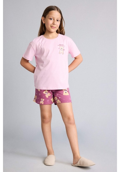 Defacto Kpop - Demon Hunters Relax Fıt 2li Pembe Pijama Takımı Kız Çocuk H8497a826smpn171 Pembe-pn171