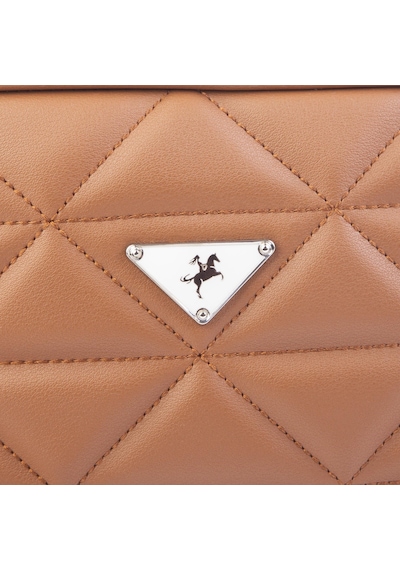 Nas Bag Zincirli Kapitone Çift Gözlü El Ve Çapraz Çanta Taba Dona 21x16 Cm Taba