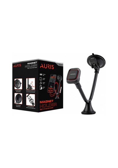 Ars-h7 360 Cam Vantuzlu Manyetik Araç İçi Telefon Tutucu Siyah