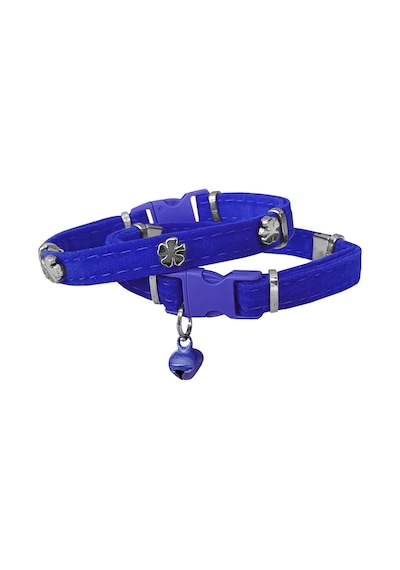 Markapet Kadife Kedi Boyun Tasması Yoncalı 20-32 Cm Mavi