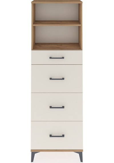 Arges Dolap 2 Raflı 4 Çekmeceli 60x30x182 Çam-aytaşı Atlas Çam