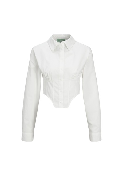 Jack & Jones Kadin Uzun Kollu Gömlek Korse - Annie 12253309 Blanc De Blanc Beyaz