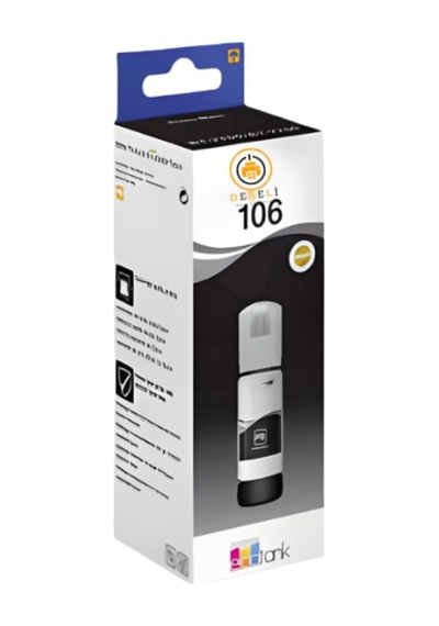 Tr Dereli Epson Uyumlu 105/106 Siyah Pigment Muadil Mürekkep, 140ml, M1120 M2170 M3170 L7160 L7180 İçin Uyumlu, Su Baz Diğer