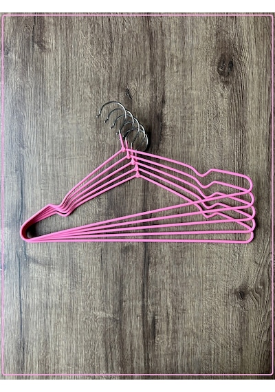 Silikon Kaplamalı Kaydırmaz Metal Elbise Askısı 40 Cm - 5 Adet Metal Mavi Diğer