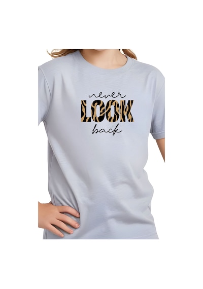Fyk Kids Kız Çocuk Look Baskılı Tişört Gri